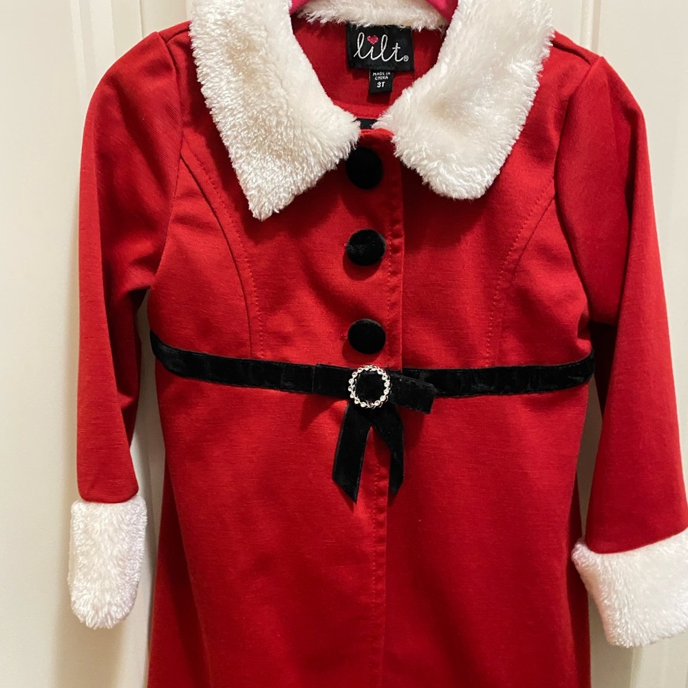 Red Christmas dress toddlers size 3T